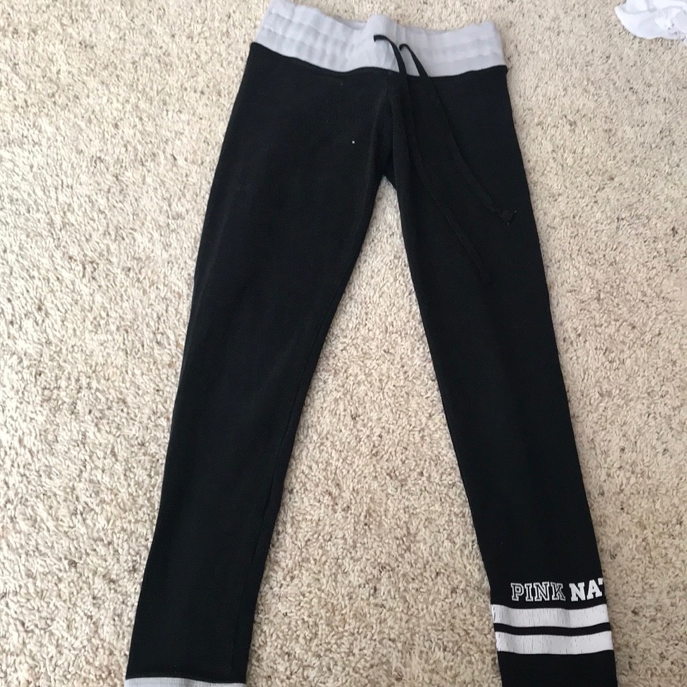 Black and gray pink nation yoga pants (XS) PINK